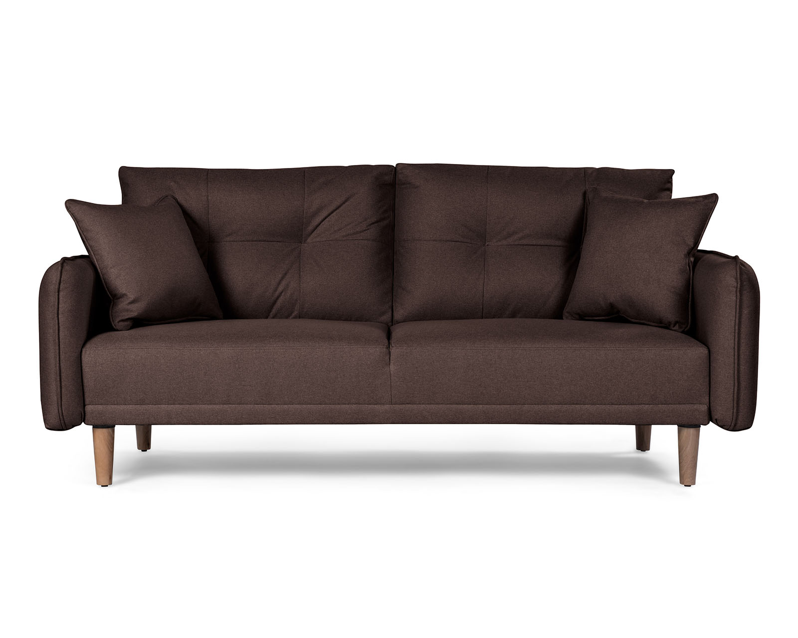 Sofá Cama De Lino Chocolate Modelo Brookman