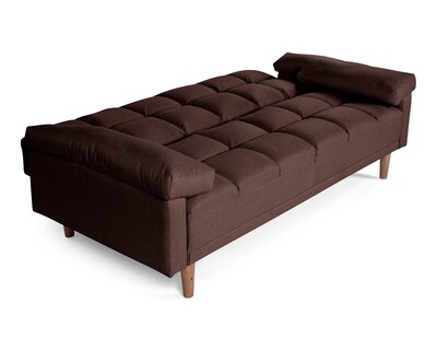 Foto 5 | Sofá Cama De Lino Color Chocolate Modelo Gabbana