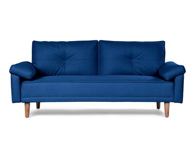 Foto 1 | Sofá Cama De Lino Color Azul Modelo Mandela