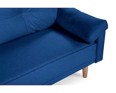 Foto 6 | Sofá Cama De Lino Color Azul Modelo Mandela