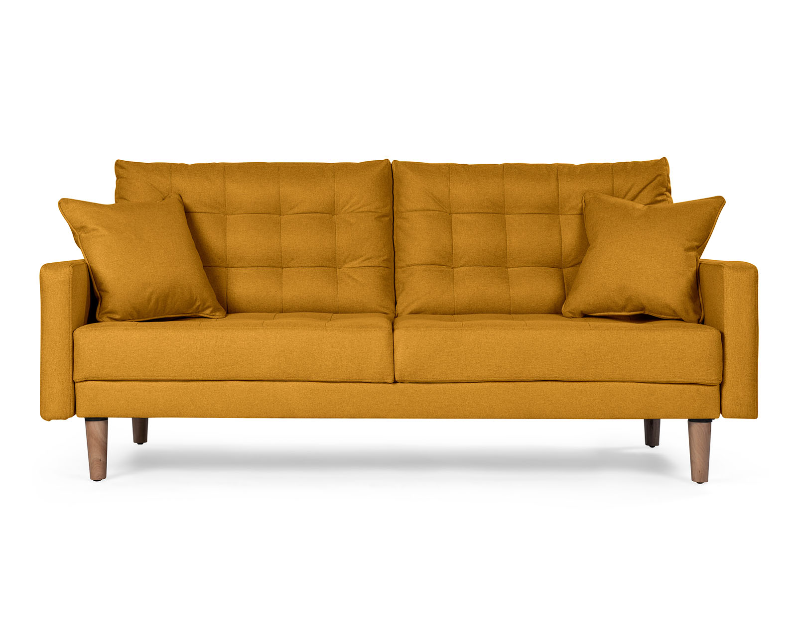 Sofá Cama de Lino Mostaza Modelo Encore