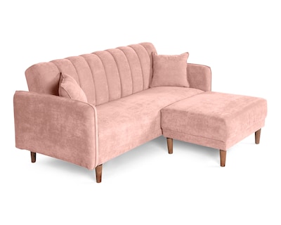 Foto 3 | Sala Modular Sofantástico Rosa Boxsofa Avocata con Sofá Cama Reversible de Velvet