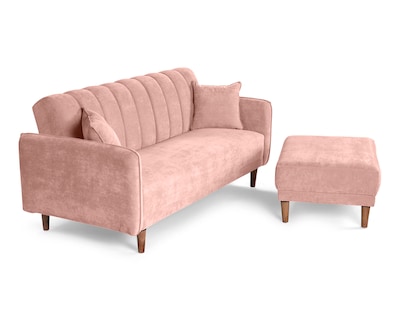 Foto 4 | Sala Modular Sofantástico Rosa Boxsofa Avocata con Sofá Cama Reversible de Velvet