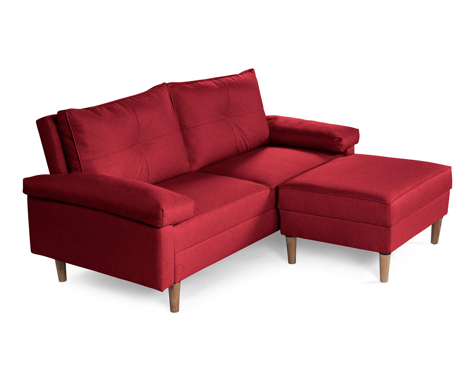 Foto 4 pulgar | Sala Modular Sofantástico Rojo Boxsofa Casanova Sofá Cama Reversible de Lino