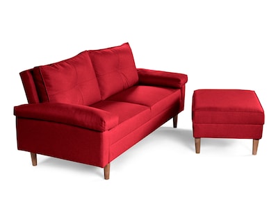 Foto 4 | Sala Modular Sofantástico Rojo Boxsofa Casanova Sofá Cama Reversible de Lino