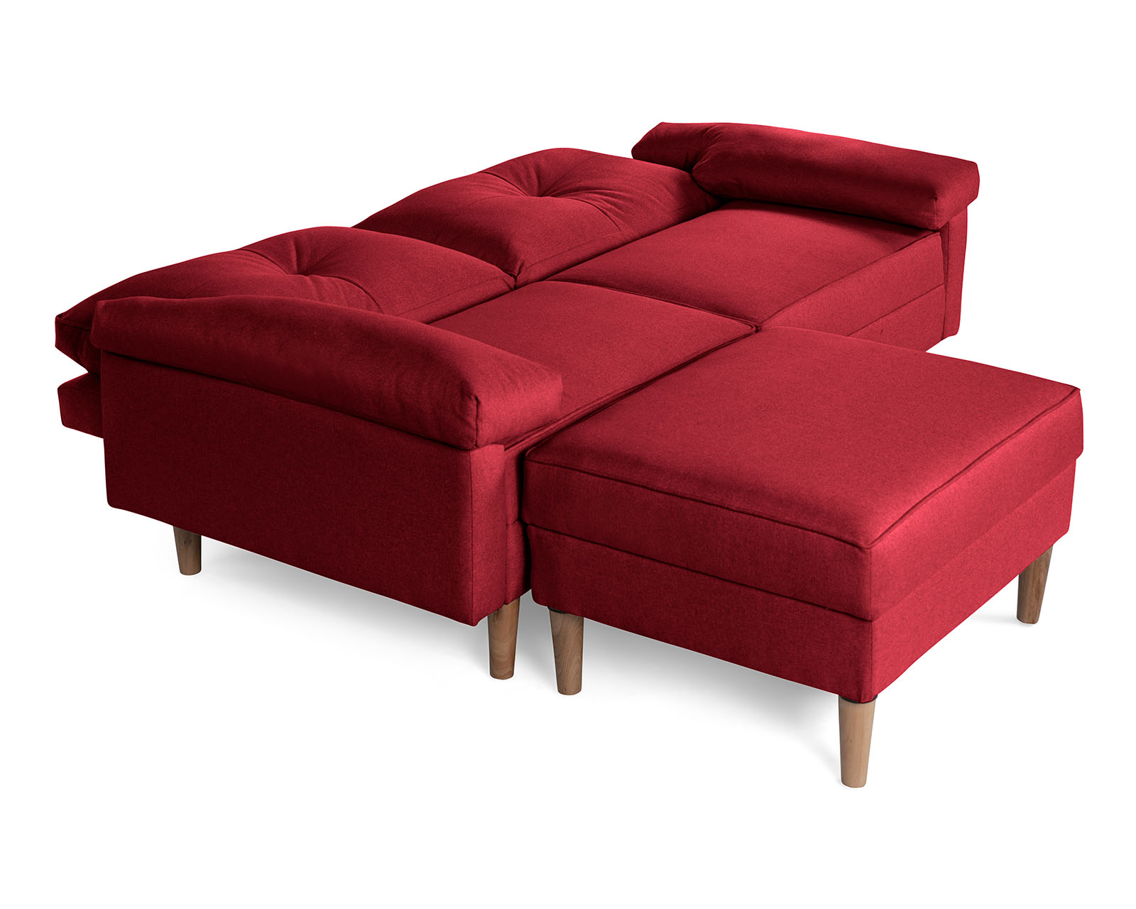 Foto 6 pulgar | Sala Modular Sofantástico Rojo Boxsofa Casanova Sofá Cama Reversible de Lino