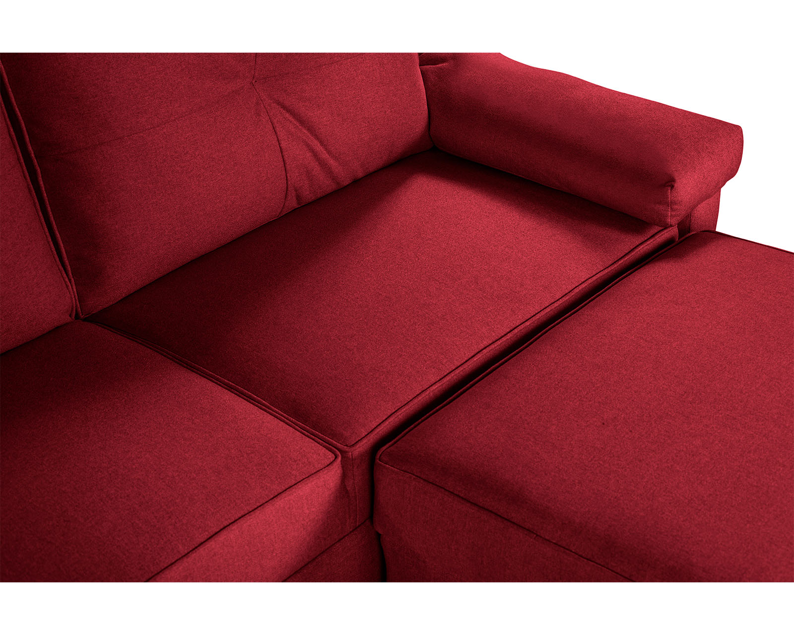 Foto 7 pulgar | Sala Modular Sofantástico Rojo Boxsofa Casanova Sofá Cama Reversible de Lino