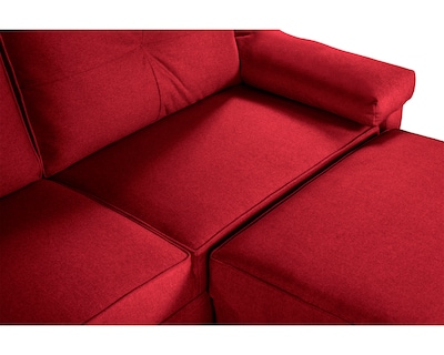 Foto 6 | Sala Modular Sofantástico Rojo Boxsofa Casanova Sofá Cama Reversible de Lino