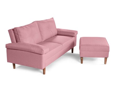 Foto 4 | Sala Modular Sofantástico Rosa Boxsofa Cassanova Sofá Cama Reversible de Lino