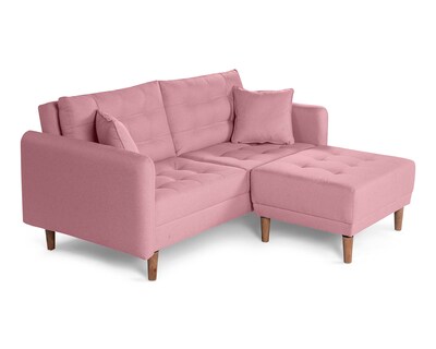 Foto 3 | Sala Modular Sofantástico Boxsofa Cinnamon Rosa con Sofá Cama Reversible de Lino