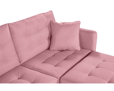 Foto 6 | Sala Modular Sofantástico Boxsofa Cinnamon Rosa con Sofá Cama Reversible de Lino