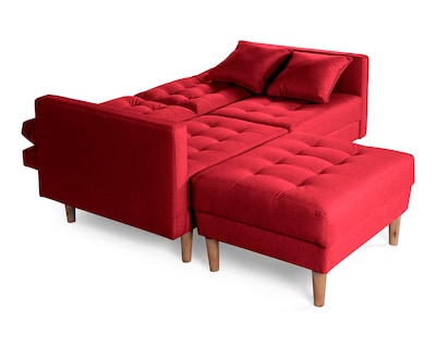 Foto 5 | Sala Modular Sofá Cama Reversible de Lino Rojo Boxsofa Jerome