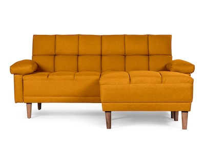 Foto 2 | Sala Modular Sofantástico Boxsofa Eros Mostaza con Sofá Cama Reversible de Lino