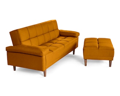 Foto 4 | Sala Modular Sofantástico Boxsofa Eros Mostaza con Sofá Cama Reversible de Lino