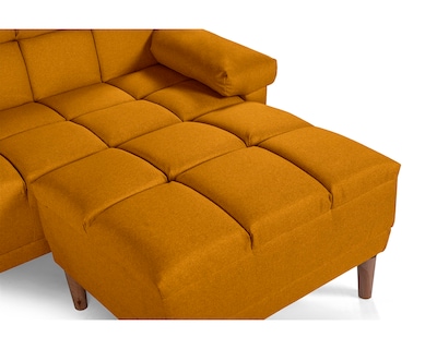 Foto 6 | Sala Modular Sofantástico Boxsofa Eros Mostaza con Sofá Cama Reversible de Lino
