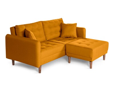 Foto 3 | Sala Modular Sofantástico Boxsofa Cinnamon Mostaza con Sofá Cama Reversible de Lino