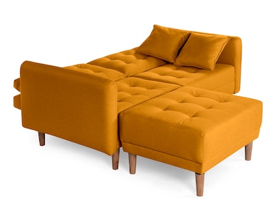 Foto 5 | Sala Modular Sofantástico Boxsofa Cinnamon Mostaza con Sofá Cama Reversible de Lino
