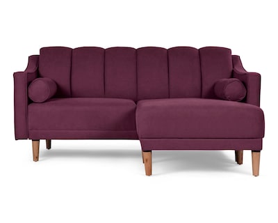 Foto 2 | Sala Modular Sofá Cama Reversible de Velvet Morado Boxsofa Novella