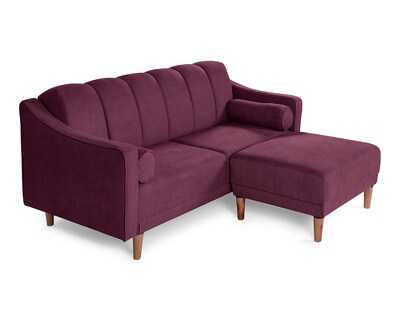 Foto 3 | Sala Modular Sofá Cama Reversible de Velvet Morado Boxsofa Novella