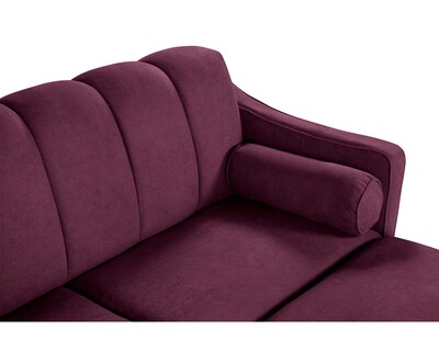 Foto 6 | Sala Modular Sofá Cama Reversible de Velvet Morado Boxsofa Novella