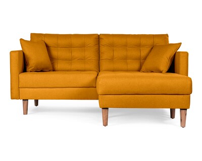 Foto 1 | Sala Modular Sofá Cama Reversible de Lino Mostaza Boxsofa Jerome