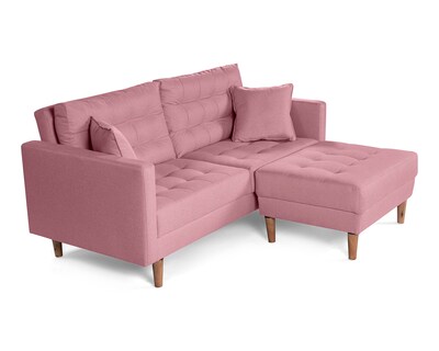 Foto 3 | Sala Modular Sofá Cama Reversible de Lino Rosa Boxsofa Jerome