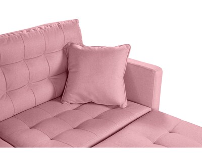 Foto 6 | Sala Modular Sofá Cama Reversible de Lino Rosa Boxsofa Jerome