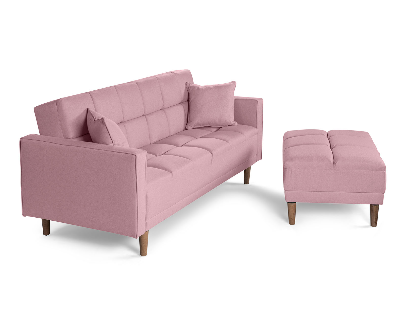 Foto 4 | Sala Modular Sofá Cama Reversible de Lino Palo de Rosa Modelo Mykolo Makora