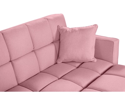 Foto 6 | Sala Modular Sofá Cama Reversible de Lino Palo de Rosa Modelo Mykolo Makora