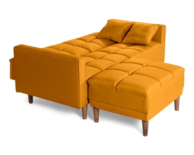 Foto 5 | Sala Modular Sofá Cama Reversible de Lino Mostaza Modelo Mykolo Makora