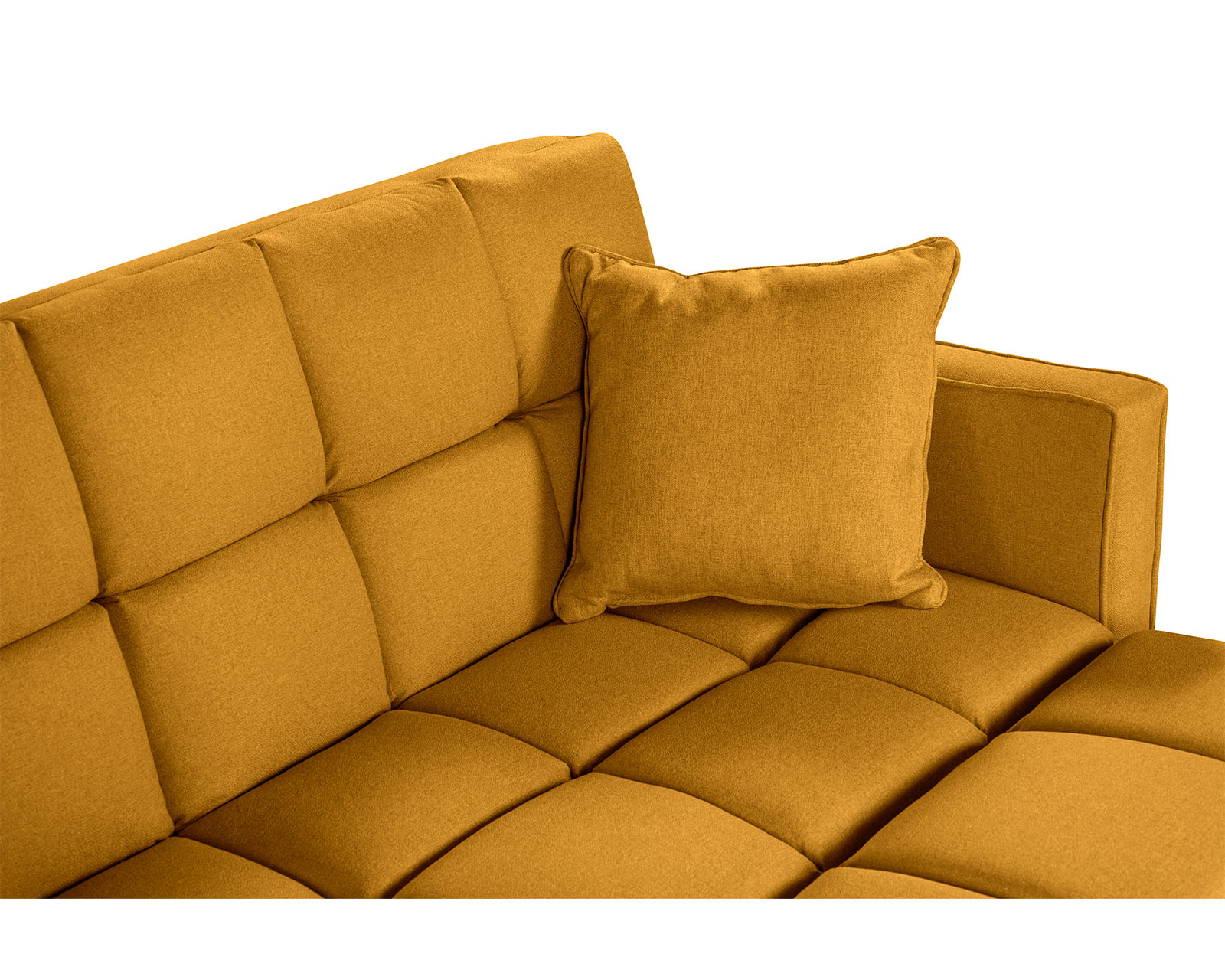 Foto 6 | Sala Modular Sofá Cama Reversible de Lino Mostaza Modelo Mykolo Makora