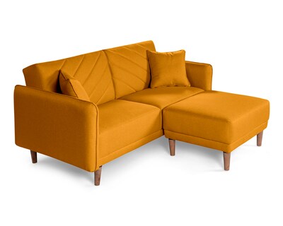 Foto 3 | Sala Modular Sofá Cama Reversible de Lino Mostaza Ritz