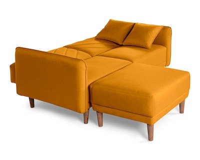 Foto 5 | Sala Modular Sofá Cama Reversible de Lino Mostaza Ritz