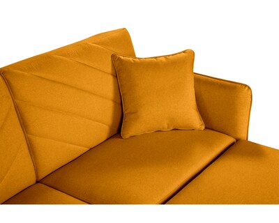 Foto 6 | Sala Modular Sofá Cama Reversible de Lino Mostaza Ritz