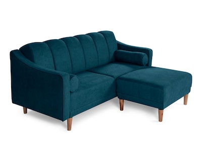 Foto 3 | Sala Modular Sofá Cama Reversible de Velvet Olivo Novella