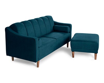 Foto 4 | Sala Modular Sofá Cama Reversible de Velvet Olivo Novella