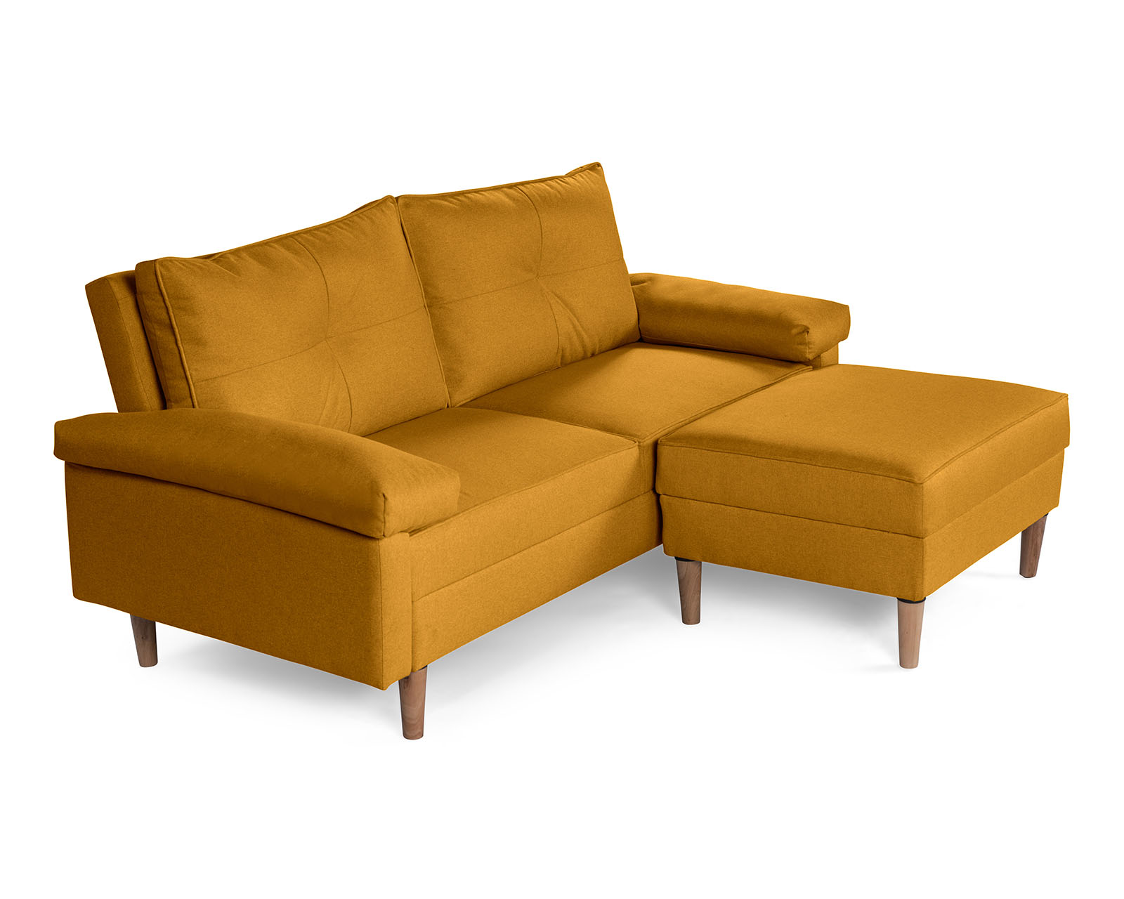 Foto 4 pulgar | Sala Modular Sofá Cama Sofantástico Cassanova Reversible De Lino Mostaza Boxsofa Amarillo