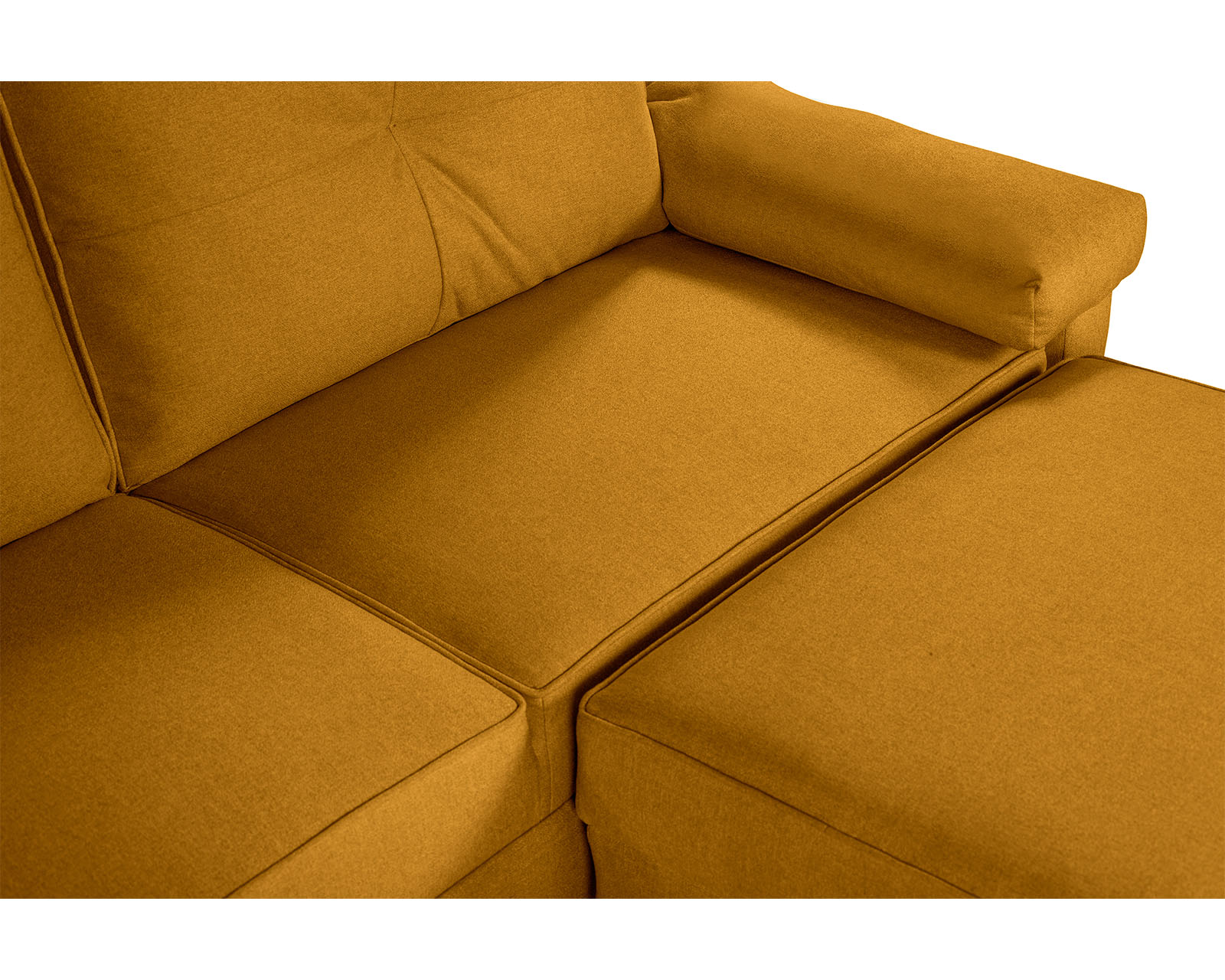 Foto 7 pulgar | Sala Modular Sofá Cama Sofantástico Cassanova Reversible De Lino Mostaza Boxsofa Amarillo