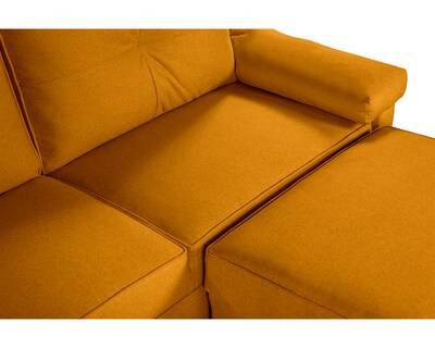 Foto 6 | Sala Modular Sofá Cama Sofantástico Cassanova Reversible De Lino Mostaza Boxsofa Amarillo