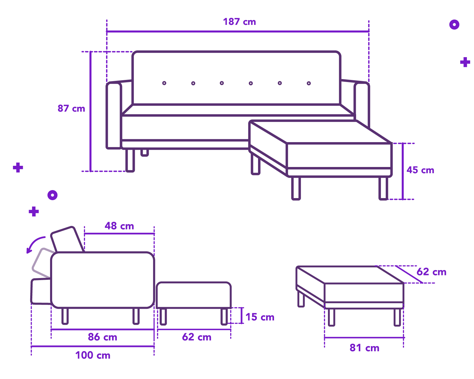 Foto 9 pulgar | Sala Modular Sofá Cama Sofantástico Cassanova Reversible De Lino Mostaza Boxsofa Amarillo