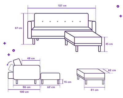 Foto 8 | Sala Modular Sofá Cama Sofantástico Cassanova Reversible De Lino Mostaza Boxsofa Amarillo