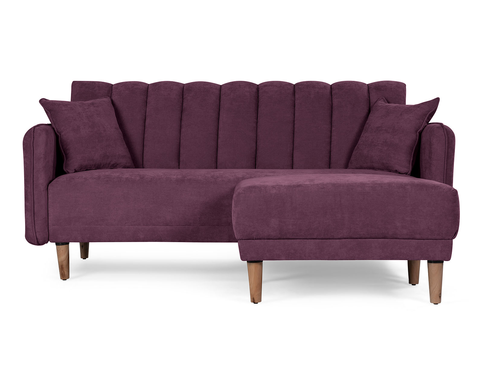 Foto 2 | Sala Modular Sofá Cama Sofantástico Avocata Reversible De Velvet Morado Boxsofa Púrpura