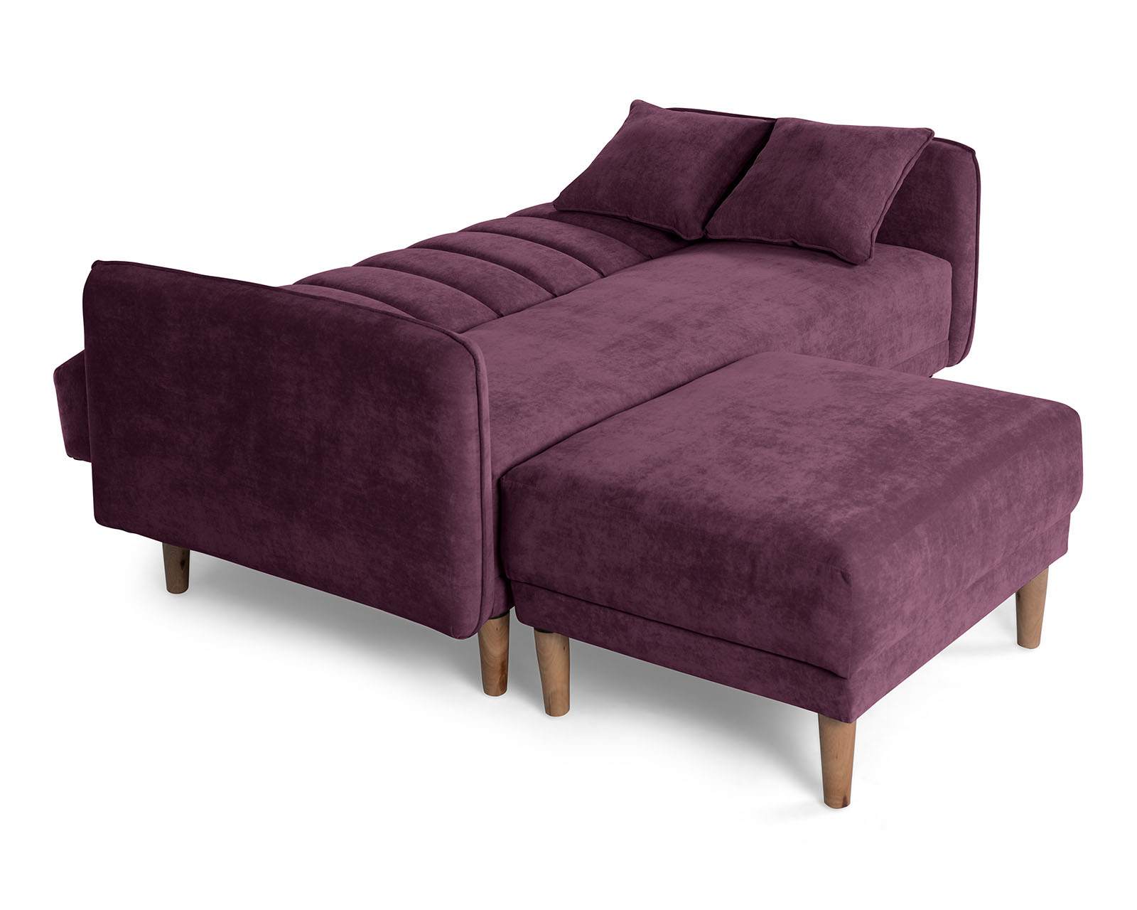 Foto 6 pulgar | Sala Modular Sofá Cama Sofantástico Avocata Reversible De Velvet Morado Boxsofa Púrpura