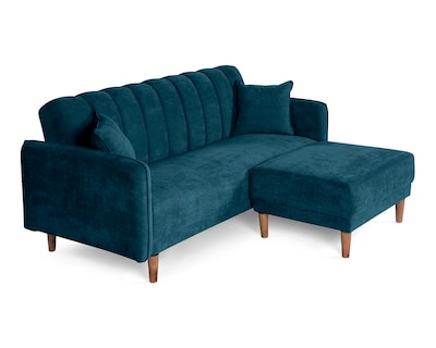 Foto 3 | Sala Modular Sofá Cama Reversible de Velvet Olivo Modelo Avocata Makora