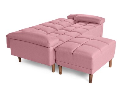 Foto 5 | Sala Modular Sofá Cama Reversible de Lino Palo de Rosa Modelo Eros Makora