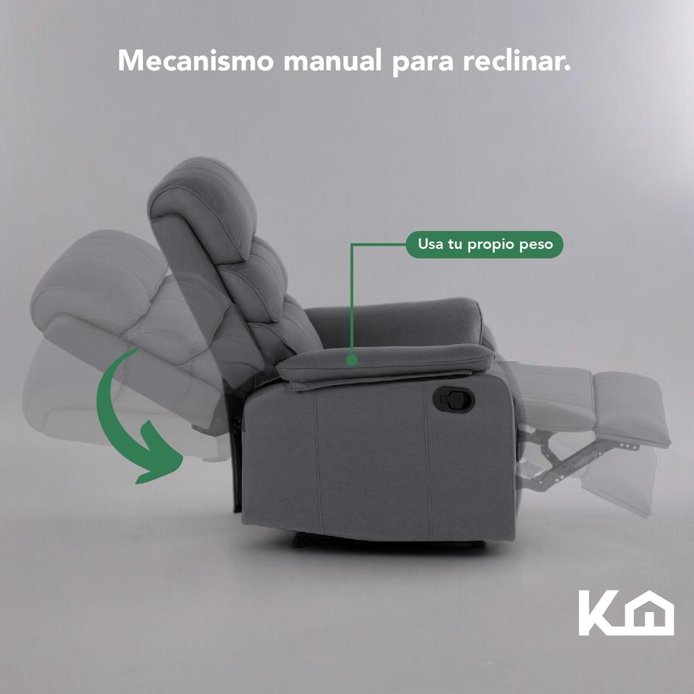 Foto 5 pulgar | Sillón Reclinable KingsHouse Gris