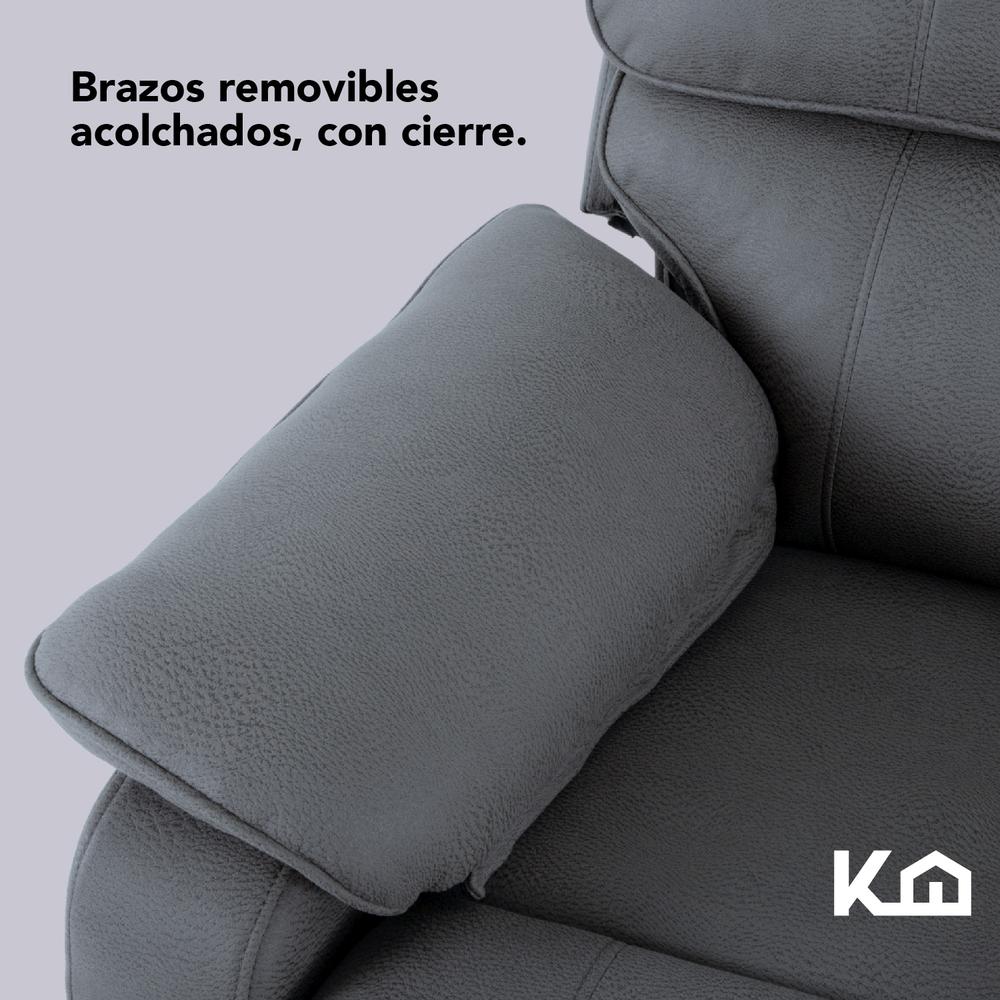 Foto 5 | Sillón Reclinable KingsHouse Gris