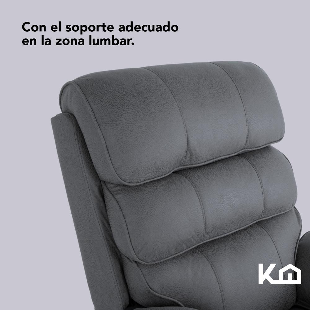 Foto 8 pulgar | Sillón Reclinable KingsHouse Gris