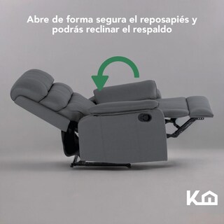 Foto 8 | Sillón Reclinable KingsHouse Gris