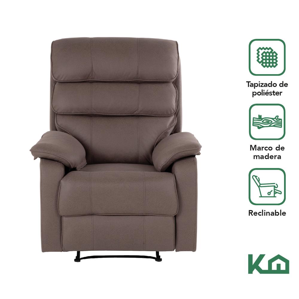 Foto 4 pulgar | Sillón Reclinable KingsHouse Beige